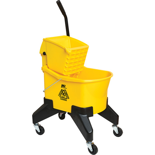 Grizzly Mop Wringer & Bucket, Down Press, 8 US Gal. (32 Quart), Yellow Helyx Safety & Industrial Supplies