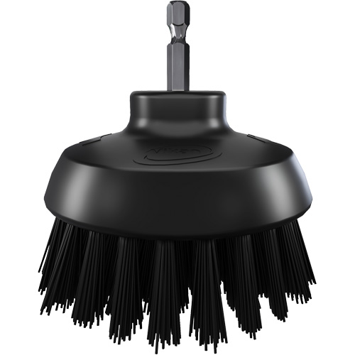 HyDrive Round Drill Brush, Extra Stiff Bristles, 3-1/10" Long, Black Helyx Safety & Industrial Supplies