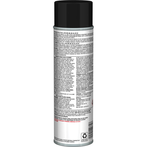 Nettoyant pour pi&egrave;ces de freins Pro Line avec tr&egrave;s faible teneur en COV, Canette a&eacute;rosol Helyx Safety & Industrial Supplies