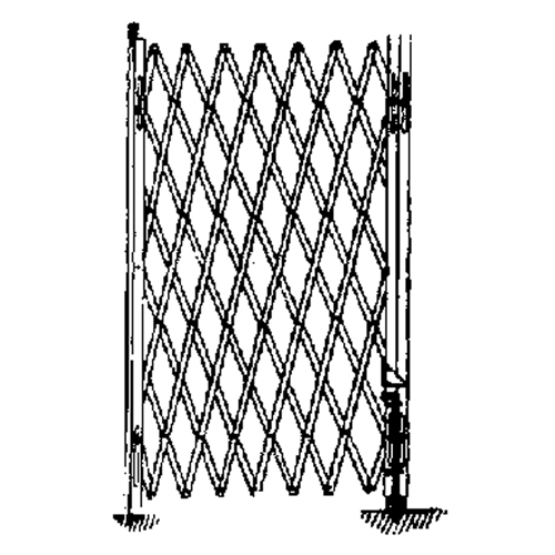 Barri&egrave;res de s&eacute;curit&eacute; galvanis&eacute;es repliables, Repliable simple fixe, 4' lo x 6' h d&eacute;ploy&eacute; Helyx Safety & Industrial Supplies
