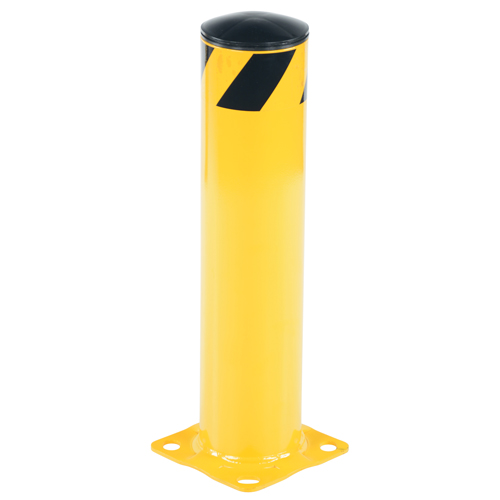 Safety Bollard, Steel, 24" H x 5-1/2" W, Yellow Helyx Safety & Industrial Supplies