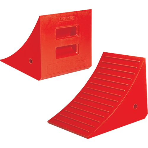 Cales-roue robustes, Polyur&eacute;thane, Orange, 14" la x 17" p x 14" h Helyx Safety & Industrial Supplies