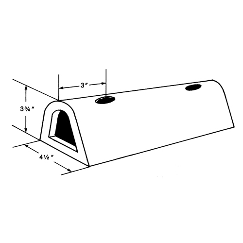 D&eacute;fenses de quai en caoutchouc refoul&eacute;, Caoutchouc, 4-1/2" la x 12" lo x 3-3/4" p Helyx Safety & Industrial Supplies