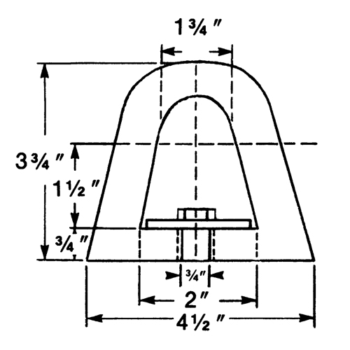 D&eacute;fenses de quai en caoutchouc refoul&eacute;, Caoutchouc, 4-1/2" la x 12" lo x 3-3/4" p Helyx Safety & Industrial Supplies