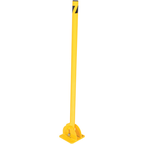 Fold-Down Bollards, Steel, 42" H x 1-3/4" W, Yellow Helyx Safety & Industrial Supplies