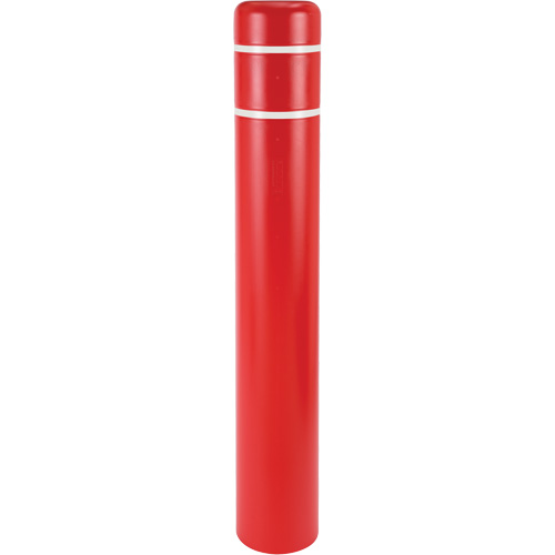 Capuchons en polyethylene pour borne de protection, 4-1/2" dia. x 52" l, Rouge Helyx Safety & Industrial Supplies