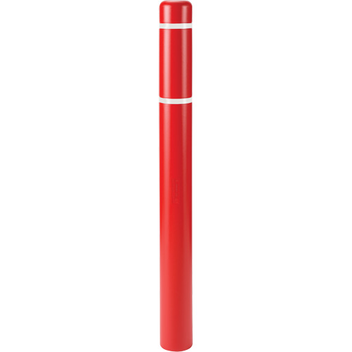 Capuchons en polyethylene pour borne de protection, 6-5/8" dia. x 52" l, Rouge Helyx Safety & Industrial Supplies