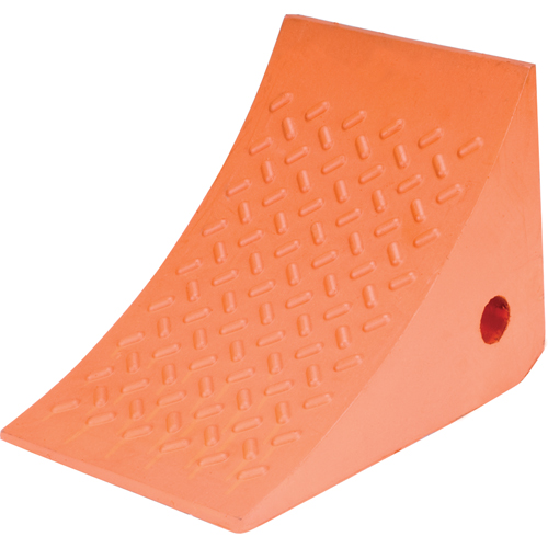 Wheel Chocks, Urethane, Orange, 8" W x 11" D x 8" H Helyx Safety & Industrial Supplies