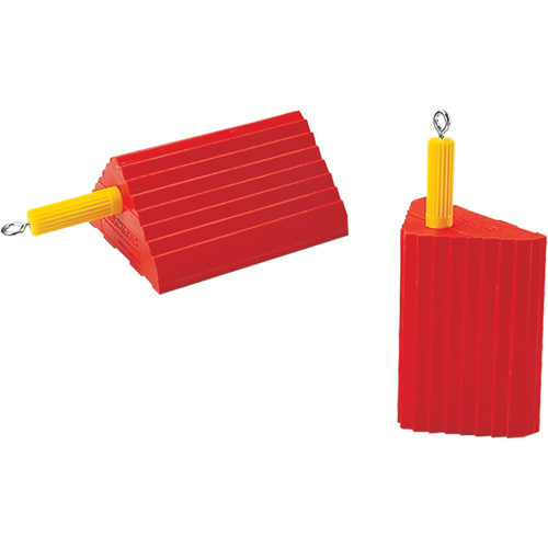 General Purpose Wheel Chocks, Polyurethane, Orange, 10" W x 8-1/2" D x 5" H Helyx Safety & Industrial Supplies