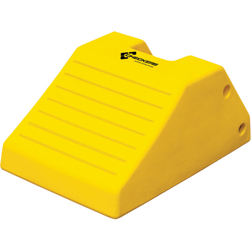 Heavy-Duty Wheel Chocks, Polyurethane, Safety Yellow, 14-9/10" W x 21-9/10" D x 10-3/5" H Helyx Safety & Industrial Supplies