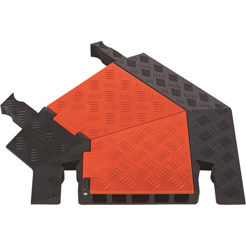 Protecteur de c&acirc;ble pour usage g&eacute;n&eacute;ral &agrave; 5 canaux Guard Dog, virage &agrave; gauche Helyx Safety & Industrial Supplies
