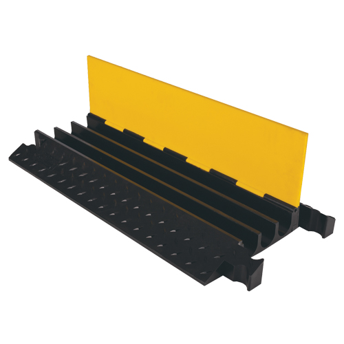 Yellow Jacket&reg; Heavy Duty Cable Protector, 3 Channels, 36" L x 18.5" W x 2.875" H Helyx Safety & Industrial Supplies