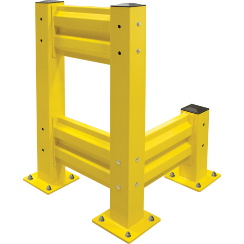 Barri&egrave;re de s&eacute;curit&eacute; de qualit&eacute; industrielle, Acier, 19" lo x 12" h, Jaune s&eacute;curit&eacute; OSHA Helyx Safety & Industrial Supplies