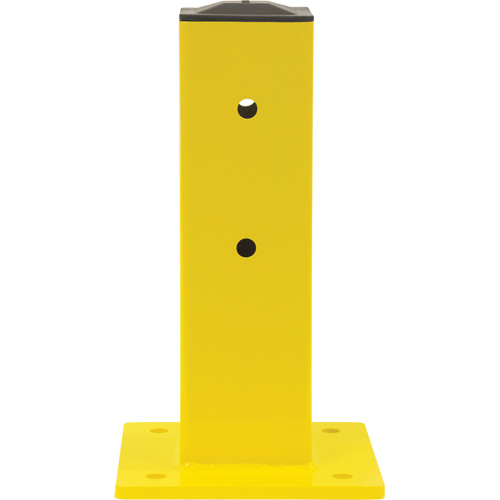 Single Guard Rail Post, Steel, 5" L x 17" H, Safety Yellow Helyx Safety & Industrial Supplies