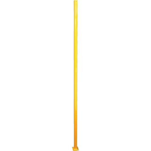Adjustable Perimeter Guard In-Line Post, 4" W x 96" H, Yellow Helyx Safety & Industrial Supplies