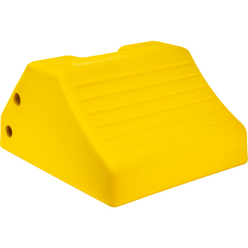 Heavy-Duty Wheel Chocks, Urethane, Yellow, 15-1/2" W x 17-7/10" D x 10" H Helyx Safety & Industrial Supplies