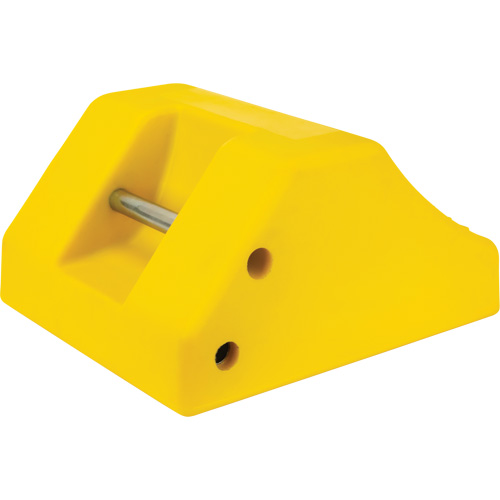 Heavy-Duty Wheel Chocks, Urethane, Yellow, 15-1/2" W x 17-7/10" D x 10" H Helyx Safety & Industrial Supplies