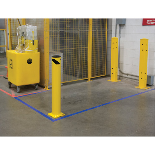 Safety Bollard, Steel, 36" H x 5-1/2" W, Yellow Helyx Safety & Industrial Supplies