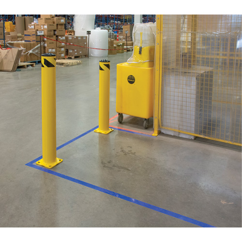 Safety Bollard, Steel, 42" H x 5-1/2" W, Yellow Helyx Safety & Industrial Supplies