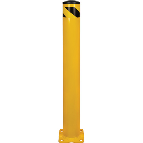 Safety Bollard, Steel, 42" H x 5-1/2" W, Yellow Helyx Safety & Industrial Supplies