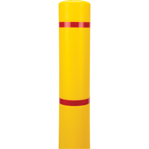 Capuchon en poly&eacute;thyl&egrave;ne pour borne de protection, 4-1/2" dia. x 64" l, Rouge/Jaune Helyx Safety & Industrial Supplies