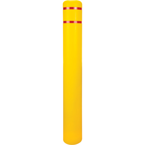Polyethylene Bollard Cover, 6-5/8" Dia. x 52" L, Red/Yellow Helyx Safety & Industrial Supplies