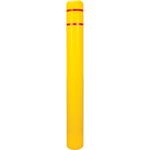 Polyethylene Bollard Cover, 6-5/8" Dia. x 60" L, Red/Yellow Helyx Safety & Industrial Supplies