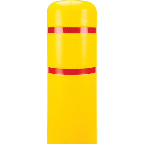 Polyethylene Bollard Cover, 6-5/8" Dia. x 60" L, Red/Yellow Helyx Safety & Industrial Supplies