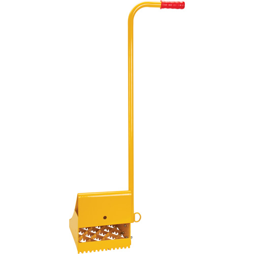 Cale de roue pour la glace avec poign&eacute;e ergonomique, Acier, Jaune, 8-1/16" la x 10-5/8" p x 8-13/16" h Helyx Safety & Industrial Supplies