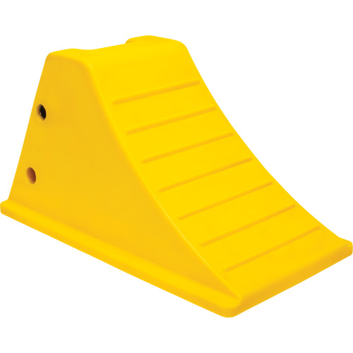 Wheel Chocks with Aluminum Tread, Polyurethane, Safety Yellow, 11-1/4" W x 21" D x 12-1/4" H Helyx Safety & Industrial Supplies