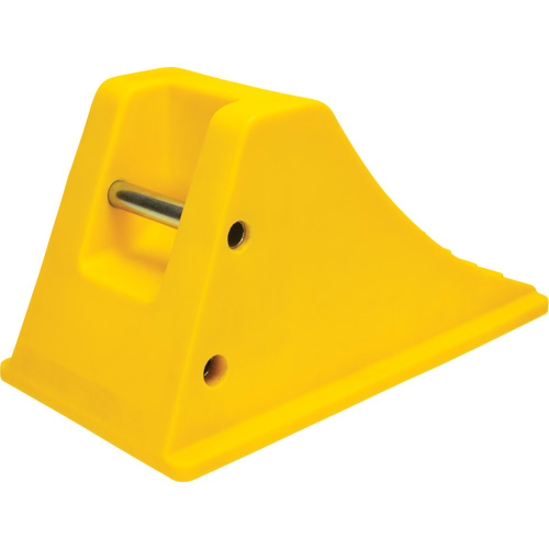 Wheel Chocks with Aluminum Tread, Polyurethane, Safety Yellow, 11-1/4" W x 21" D x 12-1/4" H Helyx Safety & Industrial Supplies