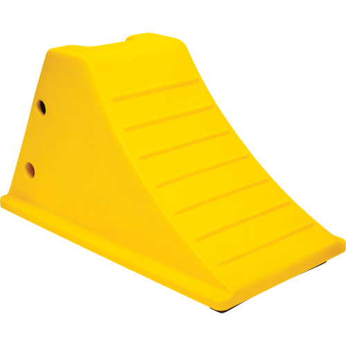 Cales de roue avec surface antid&eacute;rapante en caoutchouc, Polyur&eacute;thane, Jaune, 11-1/4" la x 21" p x 12-1/4" h Helyx Safety & Industrial Supplies