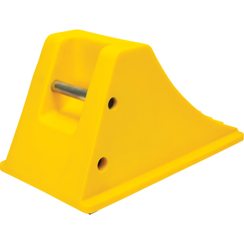 Cales de roue avec surface antid&eacute;rapante en caoutchouc, Polyur&eacute;thane, Jaune, 11-1/4" la x 21" p x 12-1/4" h Helyx Safety & Industrial Supplies