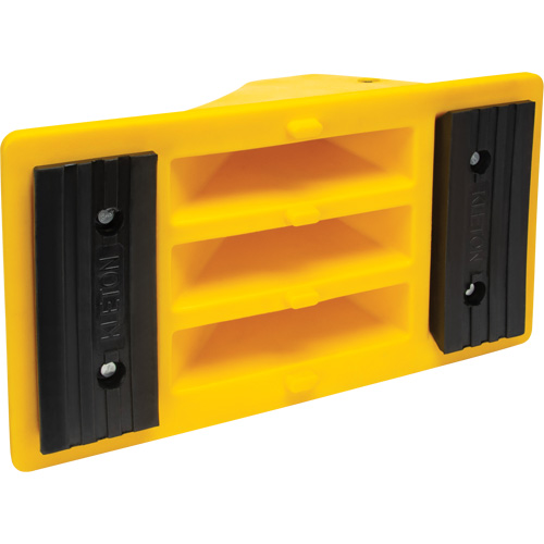 Cales de roue avec surface antid&eacute;rapante en caoutchouc, Polyur&eacute;thane, Jaune, 11-1/4" la x 21" p x 12-1/4" h Helyx Safety & Industrial Supplies