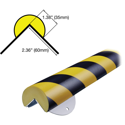 WPK-A+ Profile 1M Corner Protection Bumper Guard Wall Protection Kit Helyx Safety & Industrial Supplies
