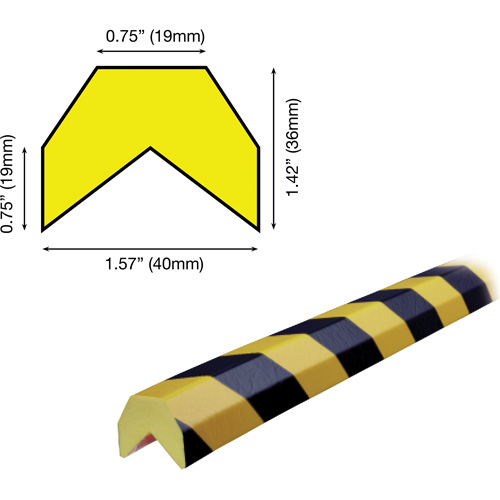 AA Profile 5M Corner Protection Bumper Guard Helyx Safety & Industrial Supplies