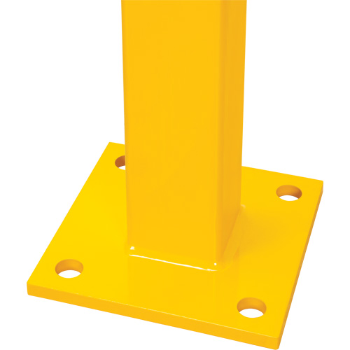 Corner Post for Light-Duty Guard Rails, Steel, 42" H, Safety Yellow Helyx Safety & Industrial Supplies
