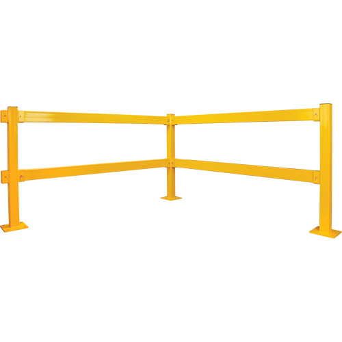 End Post for Light-Duty Guard Rails, Steel, 42" H, Safety Yellow Helyx Safety & Industrial Supplies