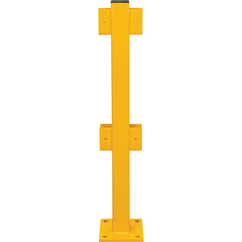 In-Line Post for Light-Duty Guard Rails, Steel, 42" H, Safety Yellow Helyx Safety & Industrial Supplies