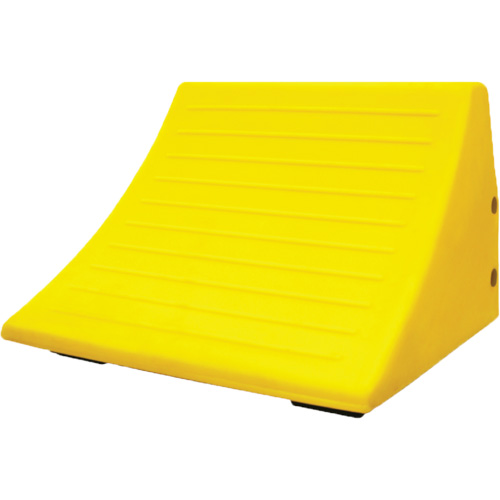 70 Ton Large Equipment Wheel Chock with Handle, Urethane, Yellow Helyx Safety & Industrial Supplies
