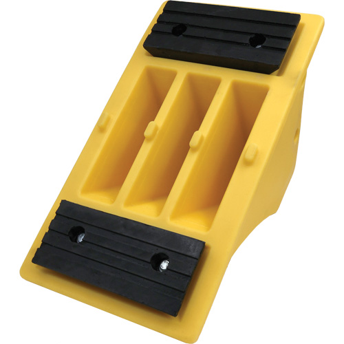 Cale-roue pour &eacute;quipement lourd de 75 tonnes plaques antid&eacute;rapantes, Ur&eacute;thane, Jaune Helyx Safety & Industrial Supplies