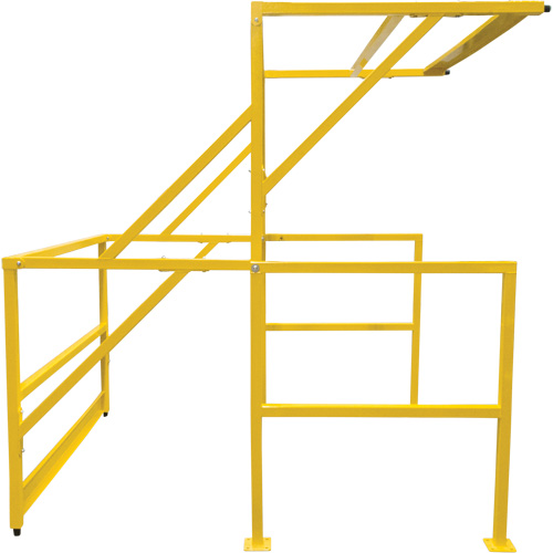 Barri&egrave;re de s&eacute;curit&eacute; pour mezzanine, 70" lo x 77" ha, 78" &eacute;lev&eacute;e, Jaune Helyx Safety & Industrial Supplies