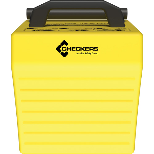 Checkers Safety Heavy-Duty Ultra Class Mining Wheel Chock, HDPE, Yellow, 14-1/2" W x 17-1/2" D x 16" H Helyx Safety & Industrial Supplies