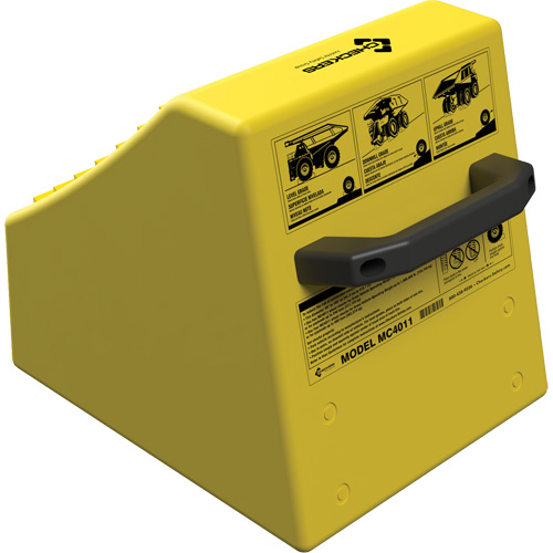 Checkers Safety Heavy-Duty Ultra Class Mining Wheel Chock without Bracket, HDPE, Yellow, 14-1/2" W x 17-1/2" D x 16" H Helyx Safety & Industrial Supplies