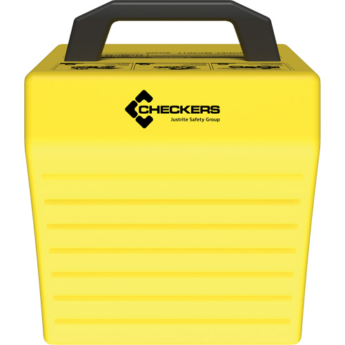 Checkers Safety Heavy-Duty Ultra Class Mining Wheel Chock without Bracket, HDPE, Yellow, 14-1/2" W x 17-1/2" D x 16" H Helyx Safety & Industrial Supplies