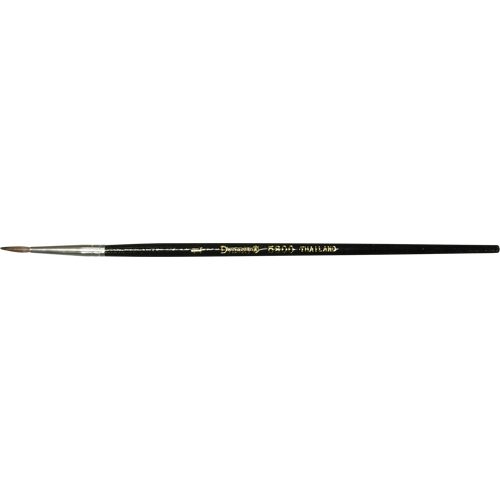 Pinceau pointu &agrave; soies noires pour artiste, Largeur de la brosse de 4,7 mm, Soie de chameau, Manche &agrave; Bois Helyx Safety & Industrial Supplies