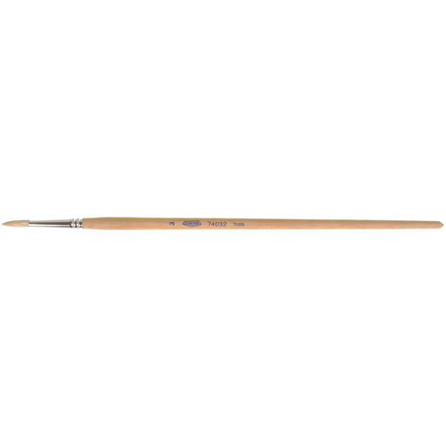 Pure White Bristle Round Marking Paint Brush, 3/16" Brush Width, White China, Wood Handle Helyx Safety & Industrial Supplies