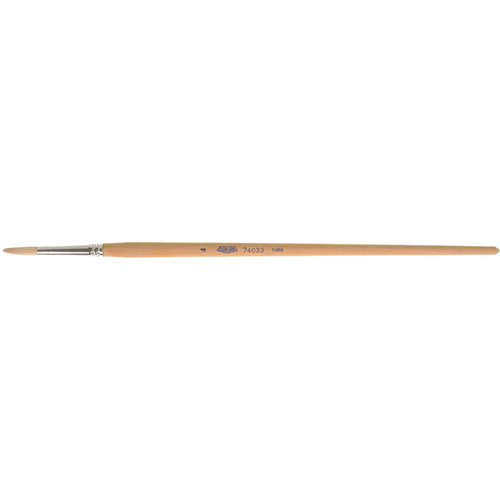 Pinceau de forme ronde en soies blanches pures pour marquage, Largeur de la brosse de 7/32", Soie blanche, Manche &agrave; Bois Helyx Safety & Industrial Supplies