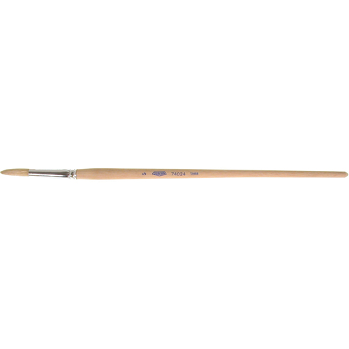 Pure White Bristle Round Marking Paint Brush, 1/4" Brush Width, White China, Wood Handle Helyx Safety & Industrial Supplies