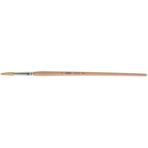 Pure White Bristle Round Marking Paint Brush, 9/32" Brush Width, White China, Wood Handle Helyx Safety & Industrial Supplies